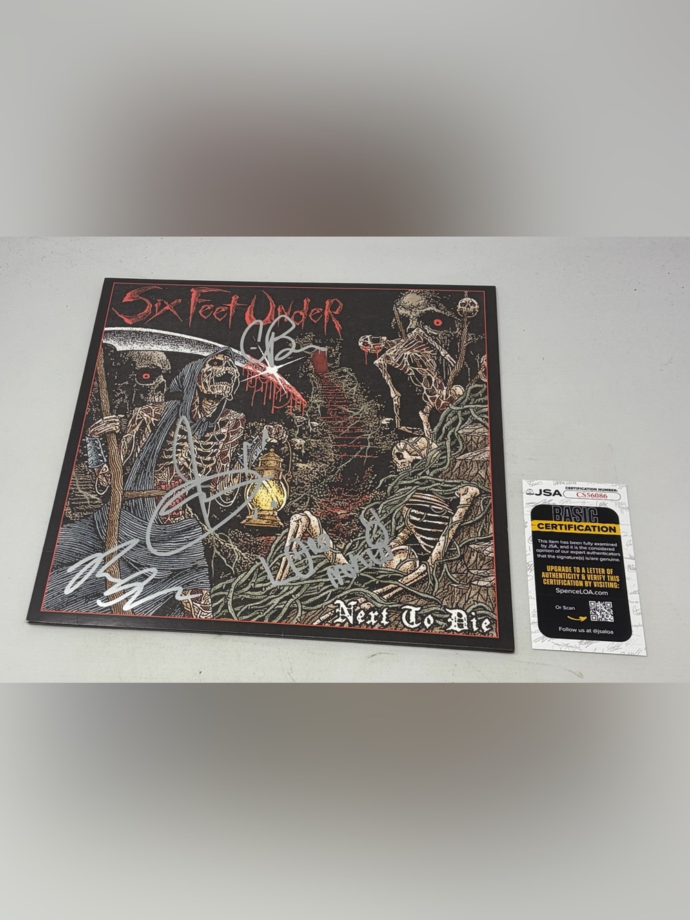 Six Feet Under signed Next To Die Album JSA COA